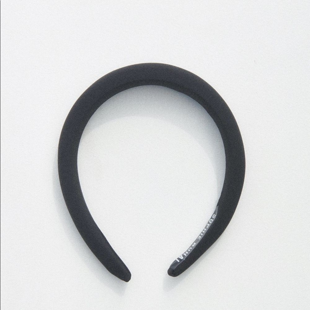 Sophie Buhai Classic Puffy Silk Headband in Black